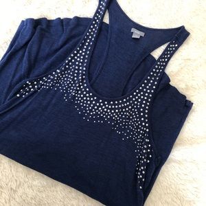 Blue Sparkly Aerie Tank Top